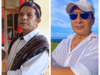 Fredy Malo, S.Pd, MM dan Christofel Wungo Bakal calon Bupati Sumba Barat Daya (SBD) periode 2024-2029 saat mendaftar di Partai PDIP SBD. Foto: TIMES Nusa Tenggara Timur