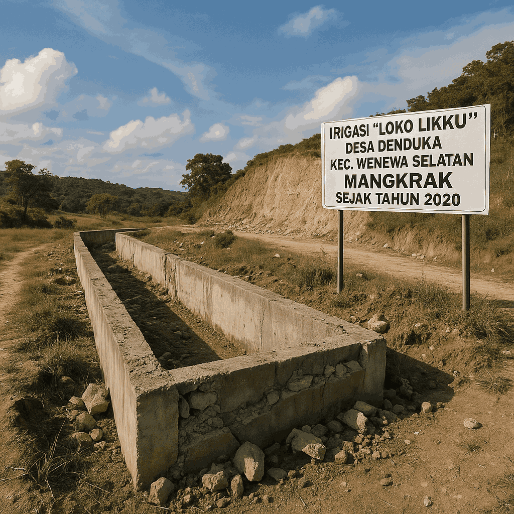 Proyek Irigasi Rp1 Miliar Mangkrak Sejak 2020, CV Bebek Putih dan Dinas PU Dipanggil Kejaksaan Negeri Waikabubak