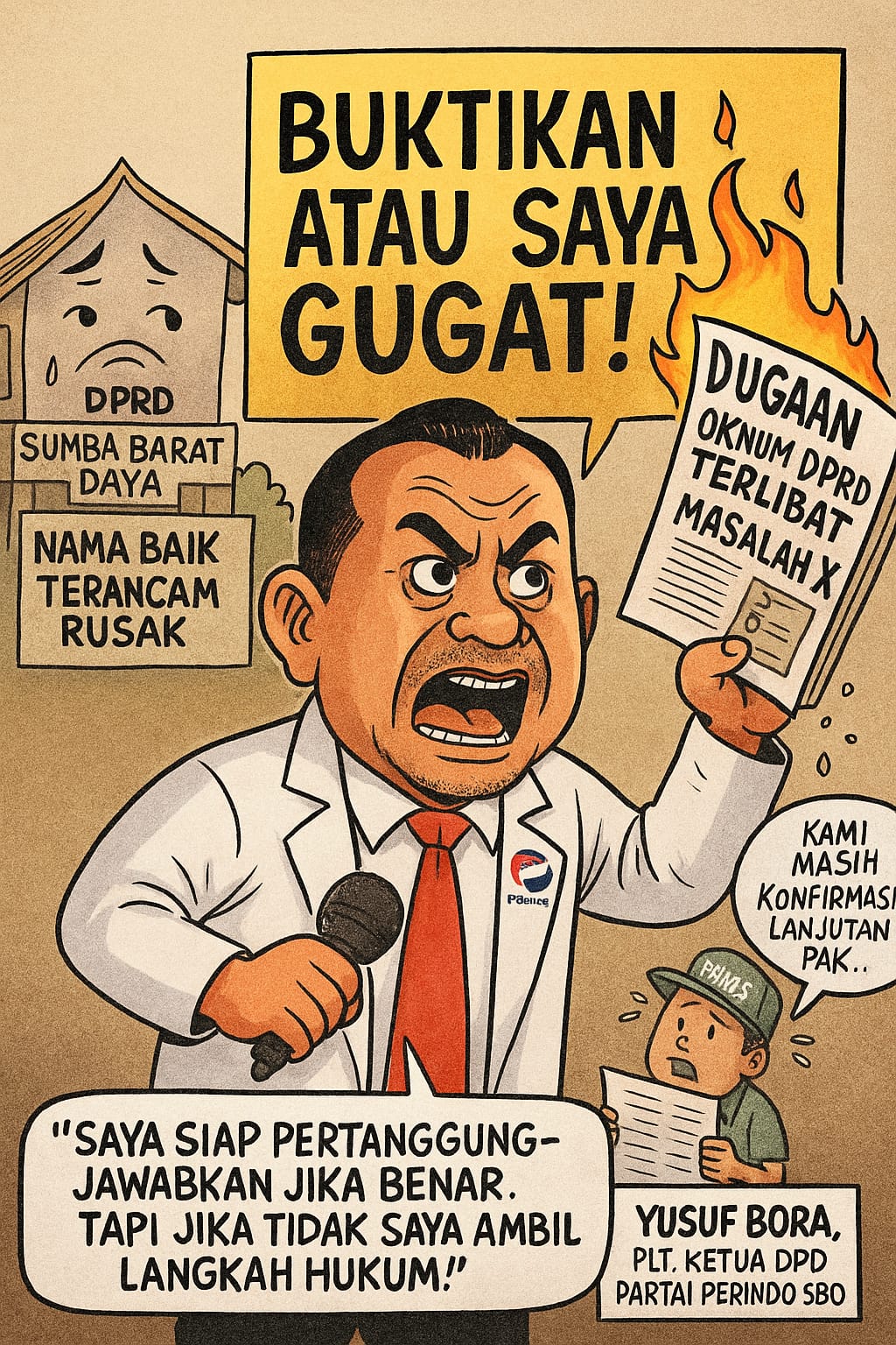 Catatan Redaksi TIMES Nusa Tenggara Timur, Menanggapi Sikap Plt. Ketua DPD Perindo SBD, Yusuf Bora