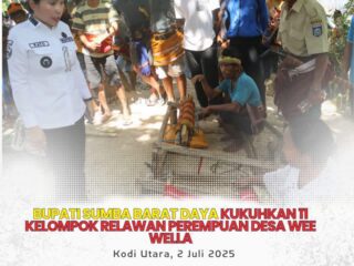 Bupati SBD Kukuhkan 11 Kelompok Relawan Ibu-Ibu di Desa Wee Wella Dorong Pemberdayaan Perempuan dan Penguatan Ekonomi Desa