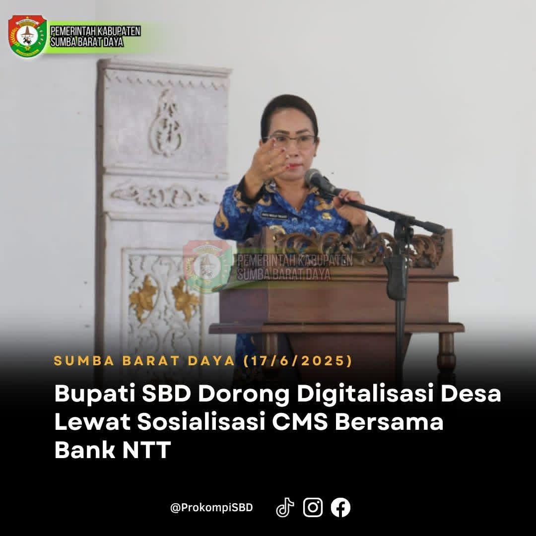 Bupati SBD Dorong Digitalisasi Desa Lewat Sosialisasi CMS Bersama Bank NTT