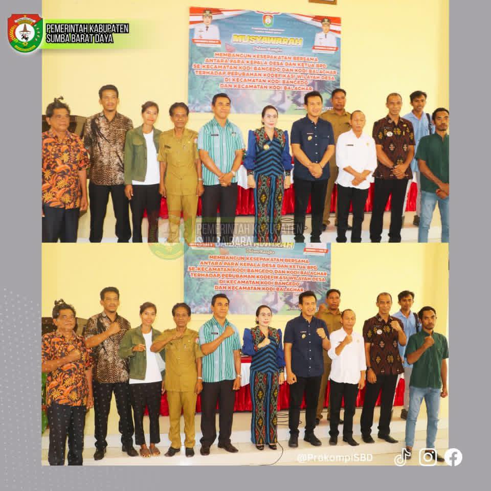 Bupati SBD Buka Musyawarah Perubahan Kodefikasi Enam Desa