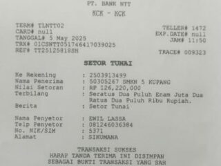 Jejak Transaksi Dana BOS SMKN 5 Kupang