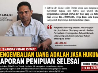 Kuasa Hukum Bildad: Pengembalian Uang Disebut Jasa Hukum, Bukan Sogokan