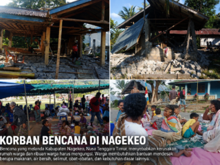 Puluhan KK di Desa Ngera Nagekeo, Mengungsi dan 36 Rumah Rusak Berat Pasca Gempa