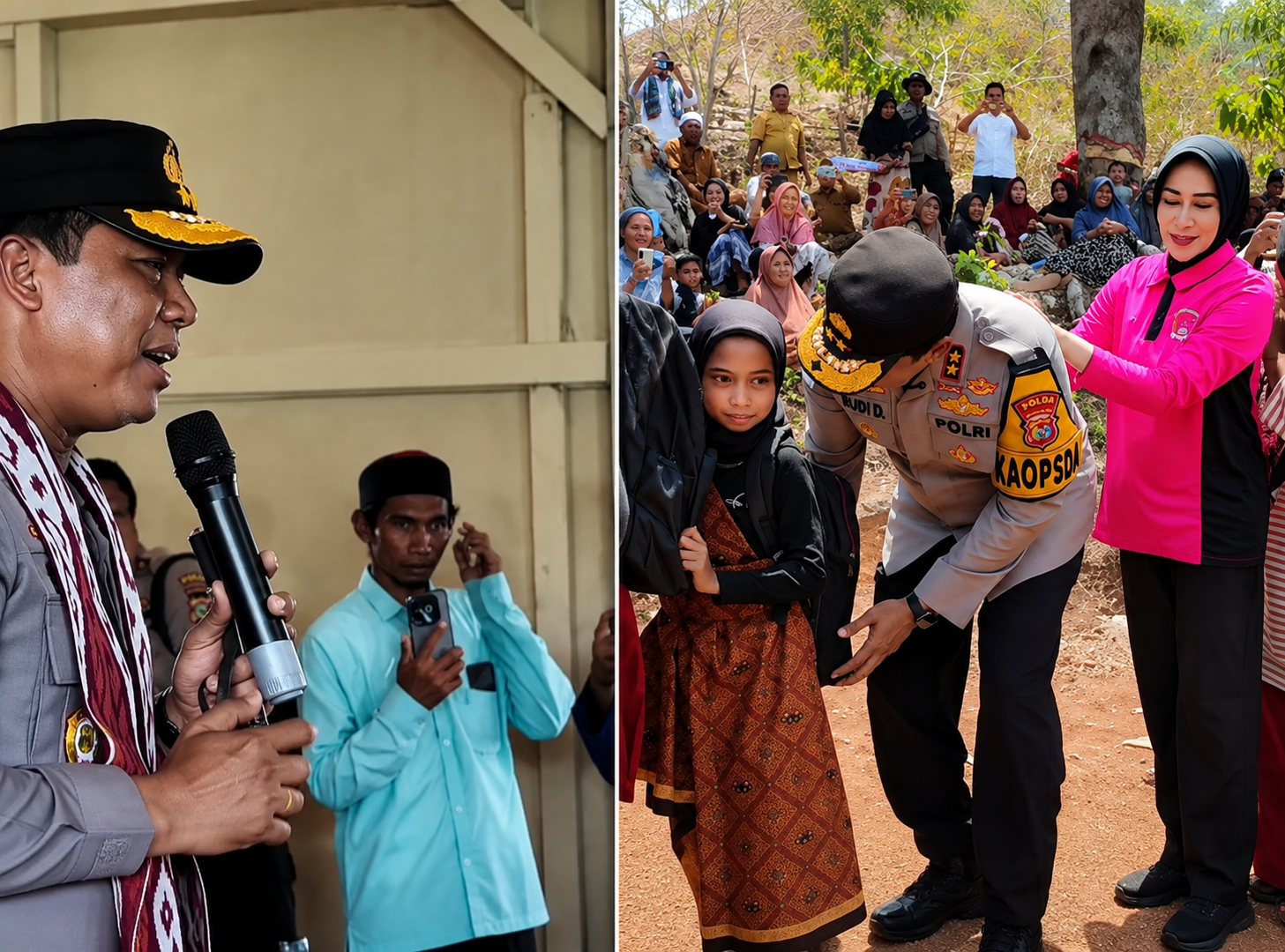 Anak Pulau Kukusan Bacakan Puisi  untuk Kapolda NTT