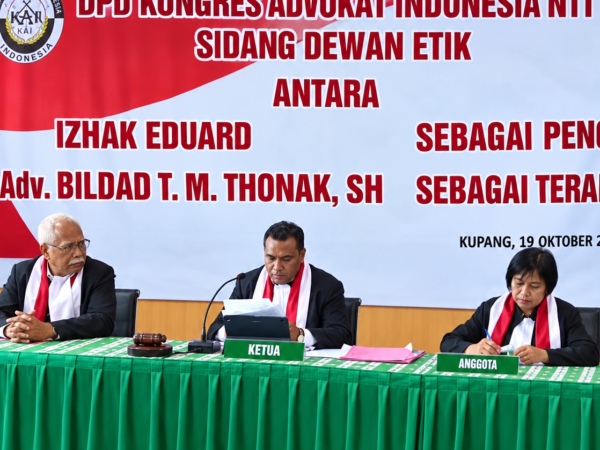 Sidang Etik DPD KAI NTT Tolak Aduan Izhak, Tuduhan Suap untuk Bildad tidak Terbukti